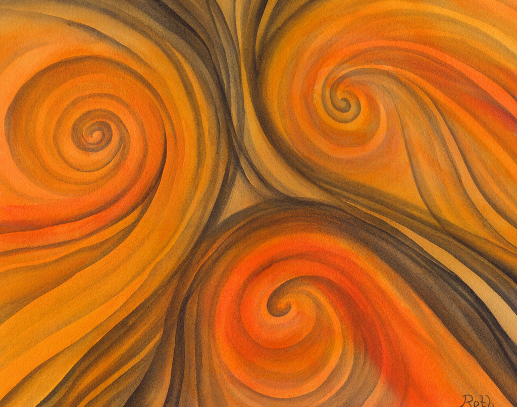 Hekate Spirals Print from Original Acrylic Abstract Painting by Harold Roth