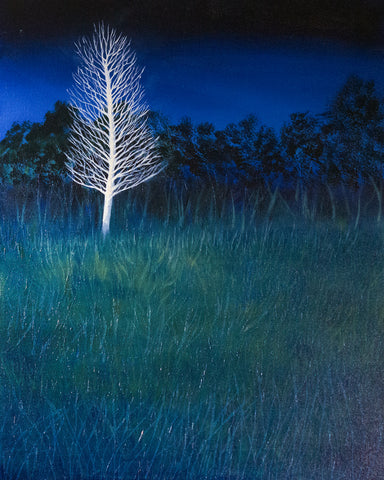Bone Tree Oil Landscape Painting