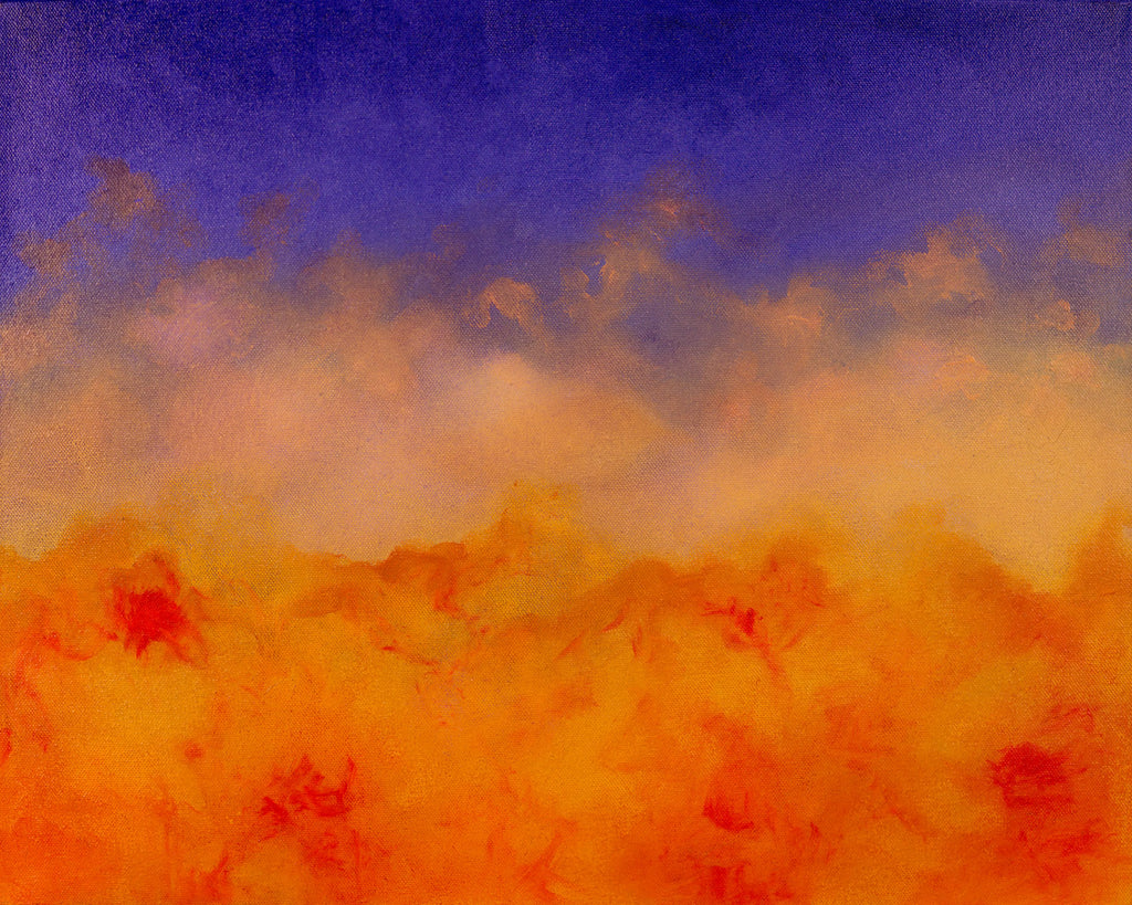 Fires of Beltane Abstract Oil Painting by Harold Roth