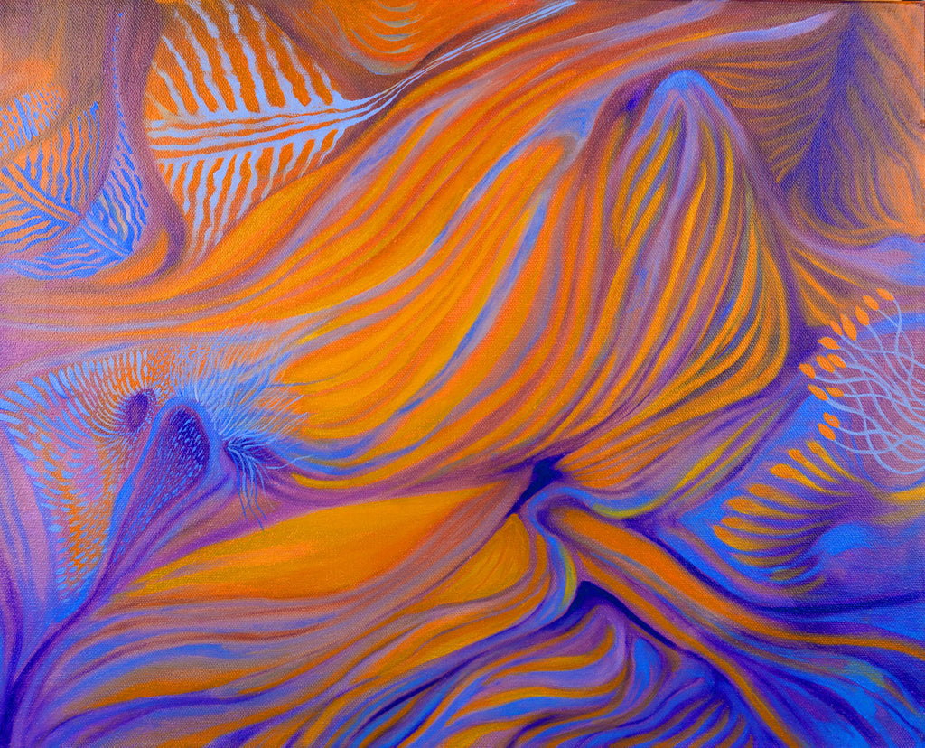 The Devil's Hothouse Print of Abstract Oil Painting by Harold Roth