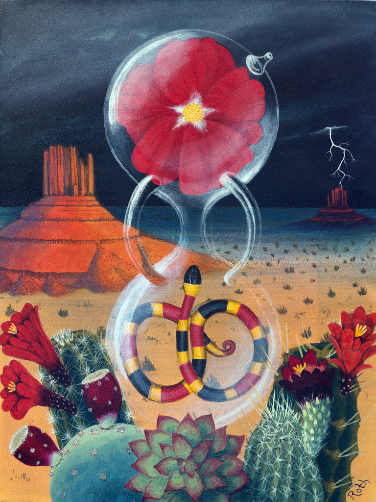 Elevation of Mars Archival Print of a Surrealist Painting by Harold Roth