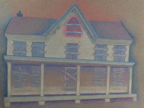 Ghost House Colored Pencil or Print