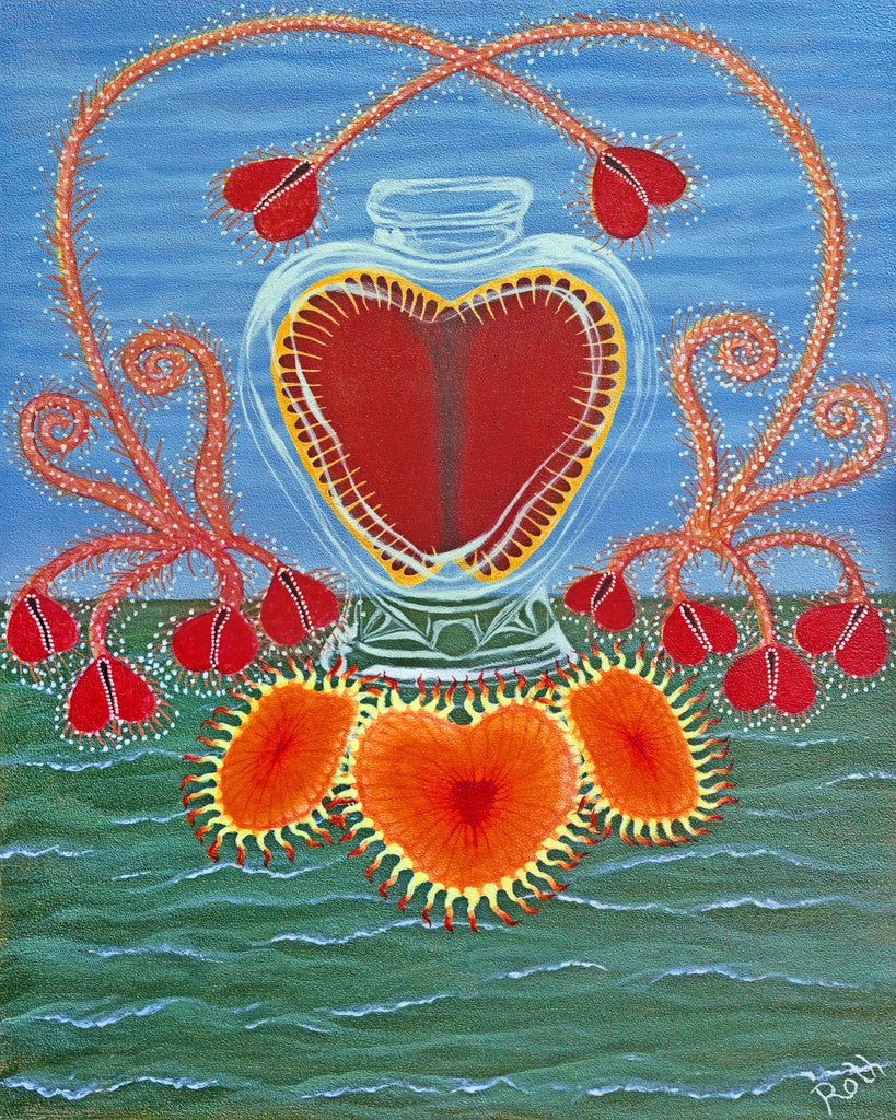 Love Spell Acrylic Surreal Painting by Harold Roth