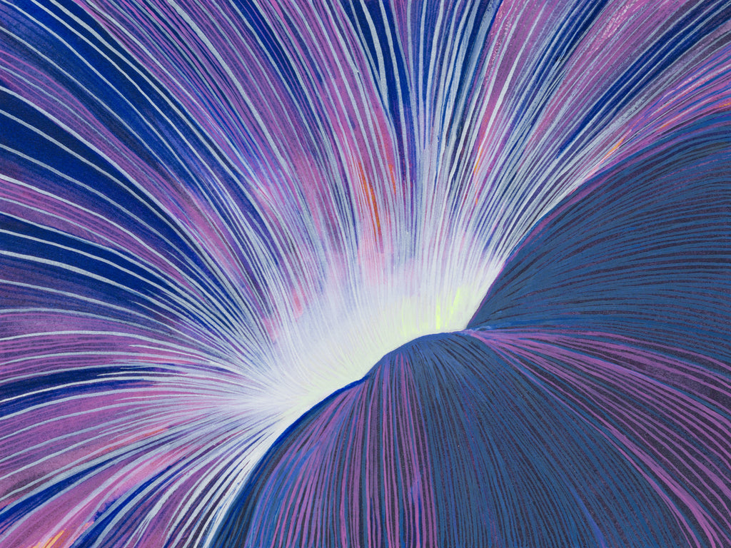 Morning Glory Abstract Watercolor Painting by Harold Roth