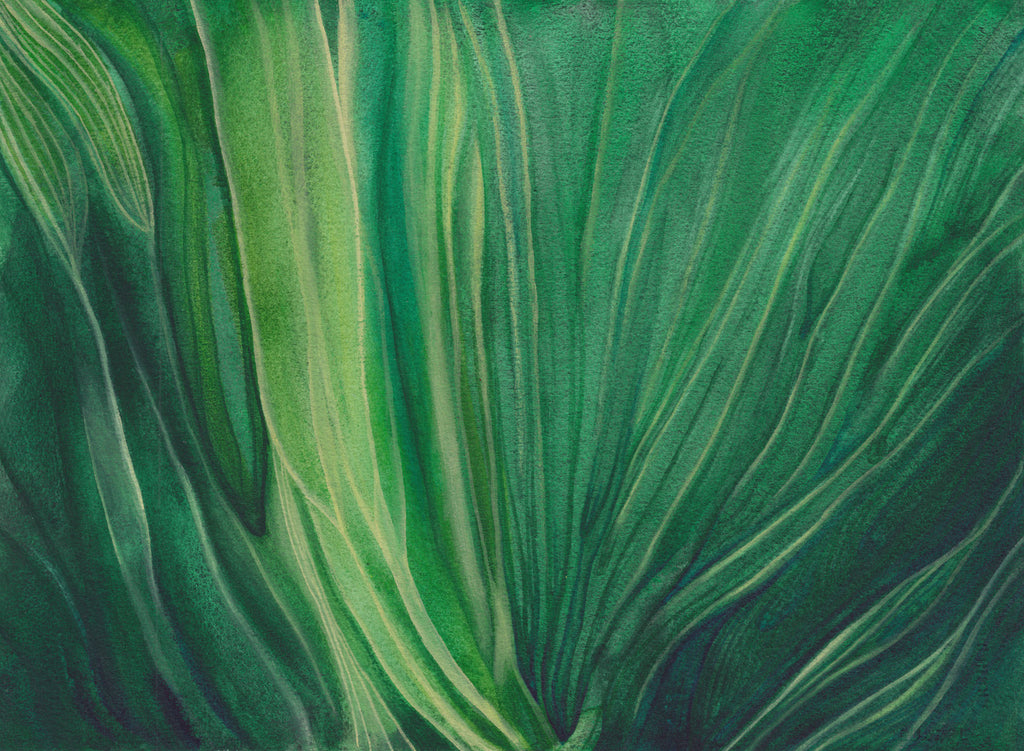 New Growth Abstract Watercolor by Harold Roth