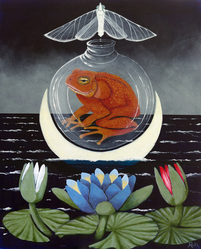 Poison Toad Surreal Acrylic Painting by Harold Roth