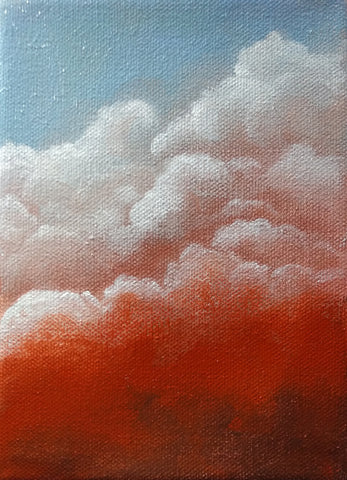 Red Cloud Oil Landscape Painting SOLD