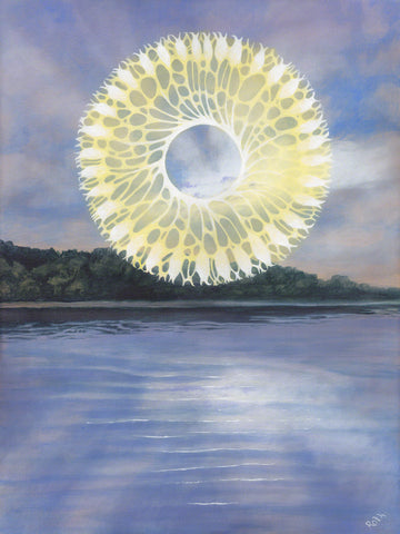 Sun Wheel Surreal Acrylic Painting